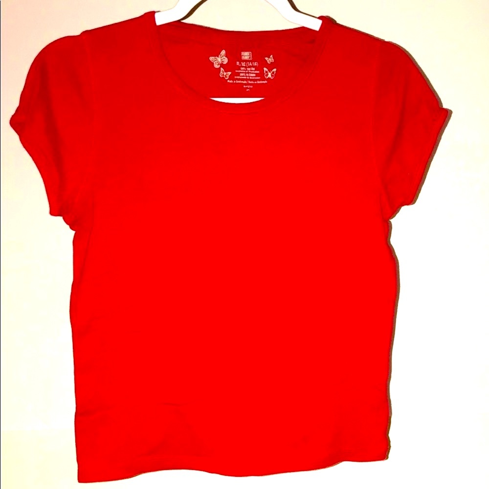 Kids Red Short Sleeve Tee Fade & Glory Size 14/16